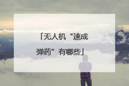 无人机“速成弹药”有哪些