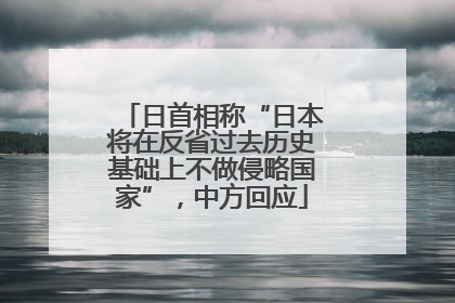 日首相称“日本将在反省过去历史基础上不做侵略国家”，中方回应