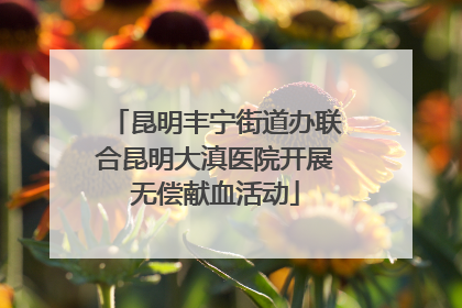 昆明丰宁街道办联合昆明大滇医院开展无偿献血活动
