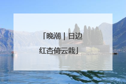 晚潮｜日边红杏倚云栽