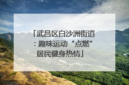 武昌区白沙洲街道：趣味运动“点燃”居民健身热情