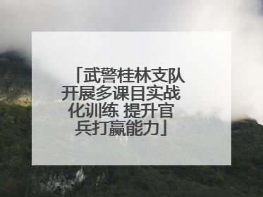 武警桂林支队开展多课目实战化训练 提升官兵打赢能力