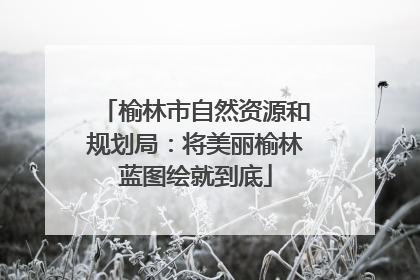 榆林市自然资源和规划局：将美丽榆林蓝图绘就到底