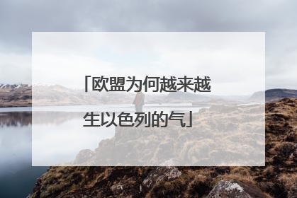 欧盟为何越来越生以色列的气