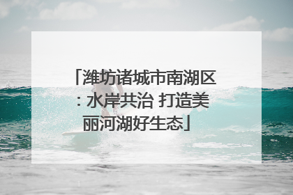 潍坊诸城市南湖区：水岸共治 打造美丽河湖好生态