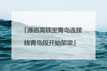 潍宿高铁至青岛连接线青岛段开始架梁