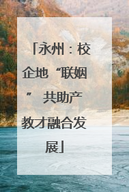 永州：校企地“联姻” 共助产教才融合发展