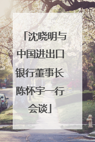 沈晓明与中国进出口银行董事长陈怀宇一行会谈