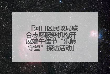 河口区民政局联合志愿服务机构开展端午佳节“乐龄守望”探访活动