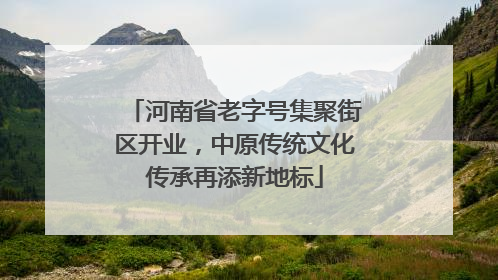河南省老字号集聚街区开业，中原传统文化传承再添新地标