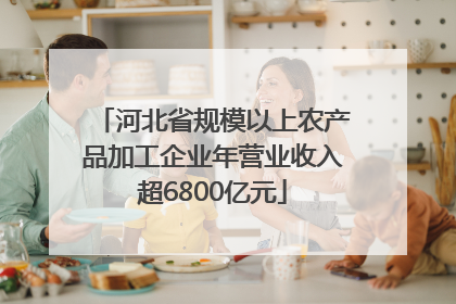 河北省规模以上农产品加工企业年营业收入超6800亿元