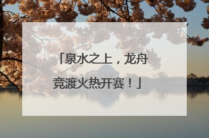 泉水之上，龙舟竞渡火热开赛！