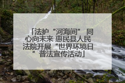 法护“河海间” 同心向未来 惠民县人民法院开展“世界环境日”普法宣传活动