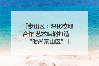 泰山区：深化校地合作 艺术赋能打造“时尚泰山区”