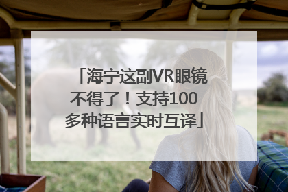 海宁这副VR眼镜不得了！支持100多种语言实时互译