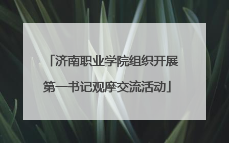 济南职业学院组织开展第一书记观摩交流活动