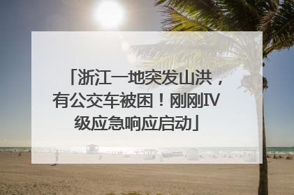 浙江一地突发山洪，有公交车被困！刚刚Ⅳ级应急响应启动