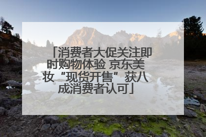 消费者大促关注即时购物体验 京东美妆“现货开售”获八成消费者认可