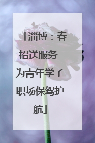 淄博：春招送服务 为青年学子职场保驾护航