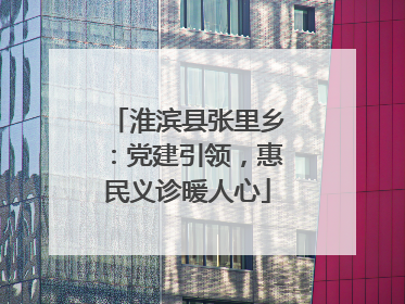 淮滨县张里乡：党建引领，惠民义诊暖人心