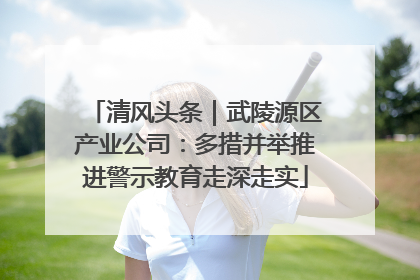 清风头条｜武陵源区产业公司：多措并举推进警示教育走深走实