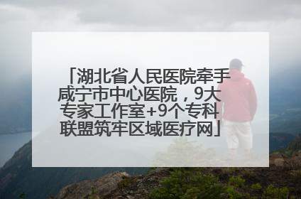 湖北省人民医院牵手咸宁市中心医院，9大专家工作室+9个专科联盟筑牢区域医疗网