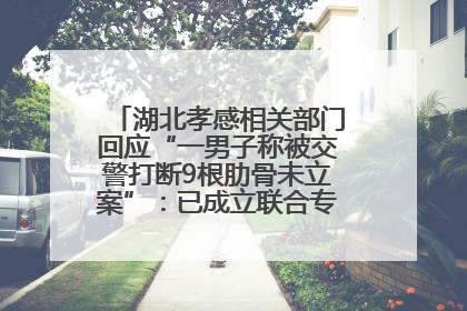 湖北孝感相关部门回应“一男子称被交警打断9根肋骨未立案”：已成立联合专班开展工作