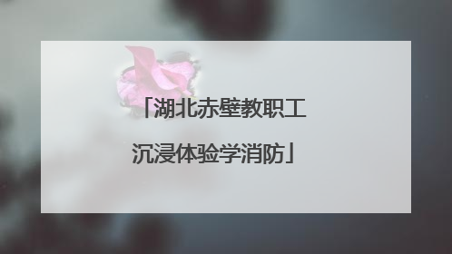 湖北赤壁教职工沉浸体验学消防