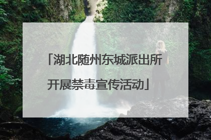 湖北随州东城派出所开展禁毒宣传活动
