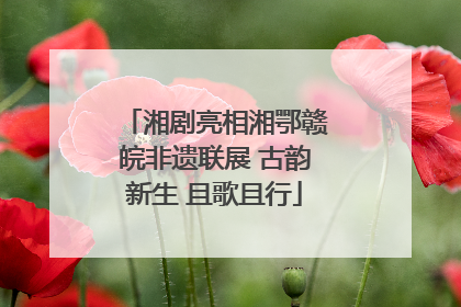湘剧亮相湘鄂赣皖非遗联展 古韵新生 且歌且行