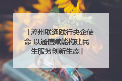 漳州联通践行央企使命 以通信赋能构建民生服务创新生态