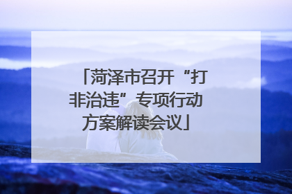 菏泽市召开“打非治违”专项行动方案解读会议