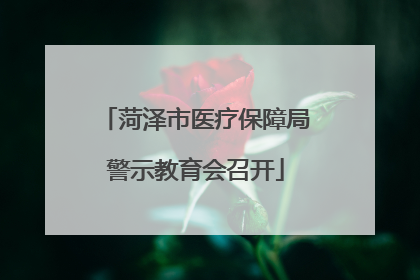 菏泽市医疗保障局警示教育会召开
