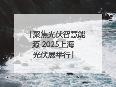 聚焦光伏智慧能源 2025上海光伏展举行