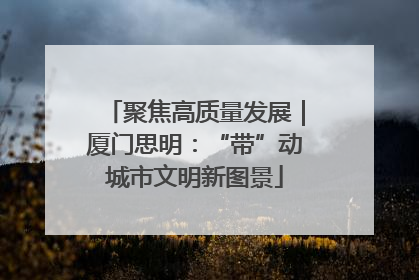 聚焦高质量发展｜厦门思明：“带”动城市文明新图景