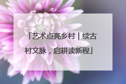 艺术点亮乡村｜续古村文脉，启耕读新程