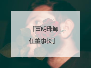 董明珠卸任董事长