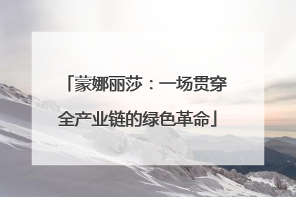 蒙娜丽莎：一场贯穿全产业链的绿色革命