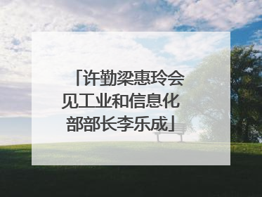 许勤梁惠玲会见工业和信息化部部长李乐成