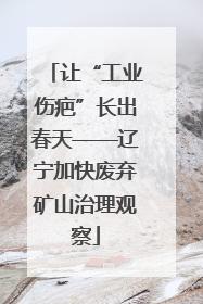 让“工业伤疤”长出春天——辽宁加快废弃矿山治理观察