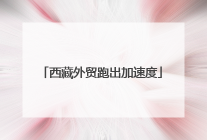 西藏外贸跑出加速度