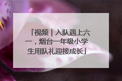 视频｜入队遇上六一，烟台一年级小学生用队礼迎接成长