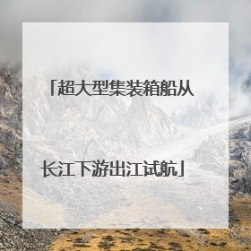 超大型集装箱船从长江下游出江试航