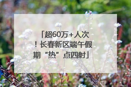 超60万+人次！长春新区端午假期“热”点四射