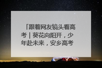 跟着网友镜头看高考｜葵花向阳开，少年赴未来，安乡高考首日的希望图景