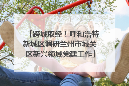 跨城取经！呼和浩特新城区调研兰州市城关区新兴领域党建工作