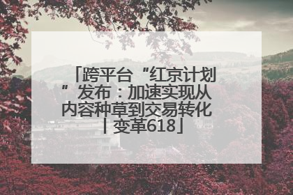 跨平台“红京计划”发布：加速实现从内容种草到交易转化丨变革618