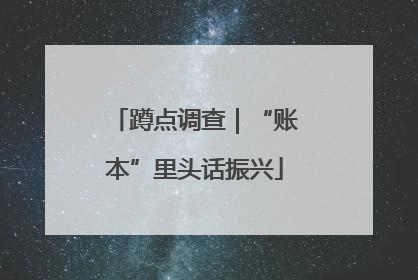 蹲点调查｜“账本”里头话振兴