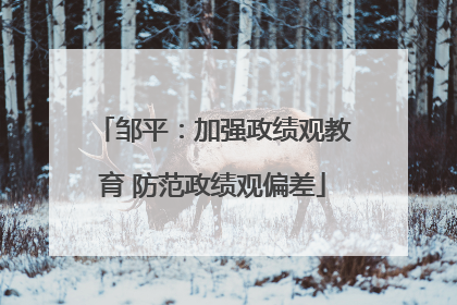 邹平：加强政绩观教育 防范政绩观偏差