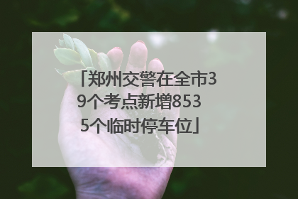 郑州交警在全市39个考点新增8535个临时停车位